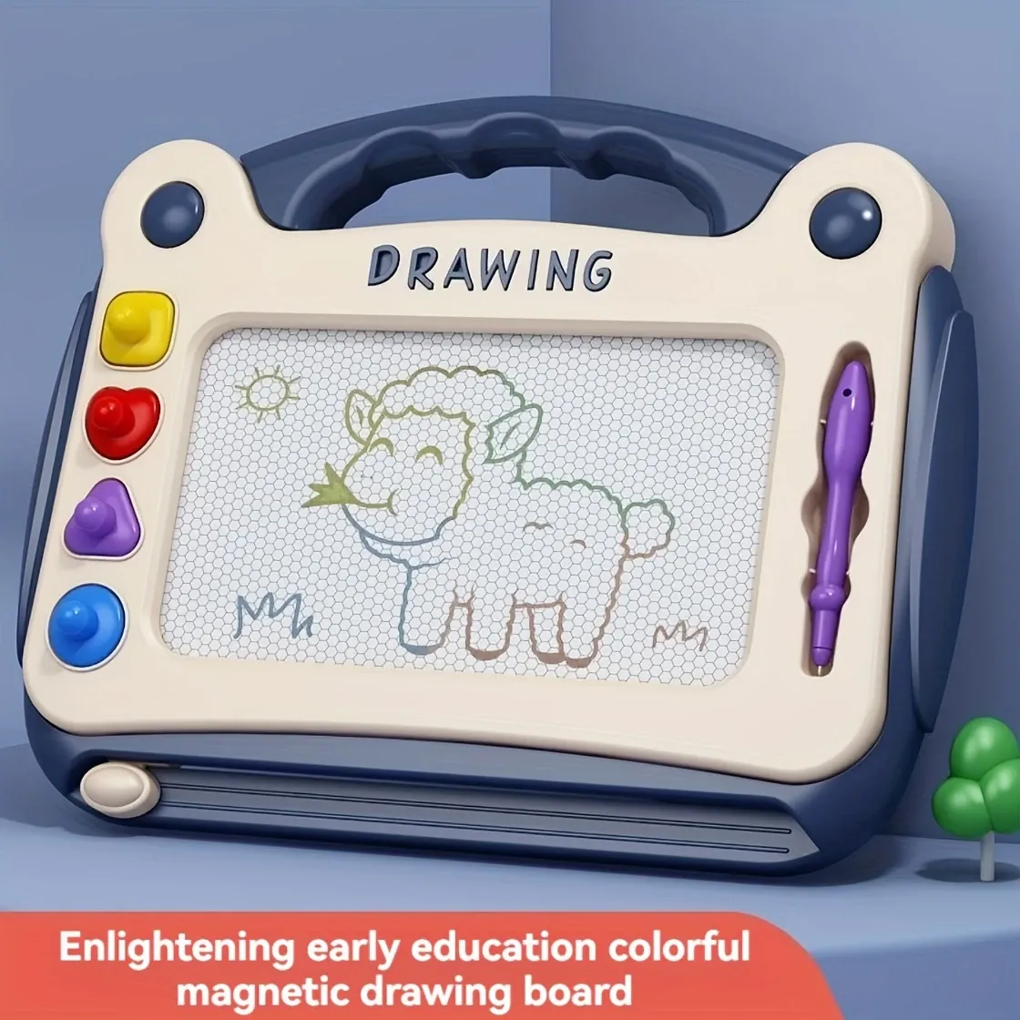 Children'S Drawing Board, Sketching Doodle Board Toy, Intelligence Learning Toy, Birthday Gift For Boys And Girls, Christmas And Halloween Gift (4 Stamps+ 1 Pencil+ 4 Stands)