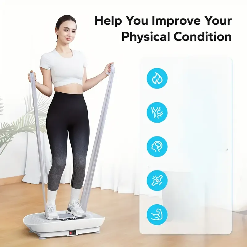 Vibration Plate|Whole Body Workout Silent Motor Speed Control Vibration Plate Exercise Machine, Whole Body Workout Power Vibrate Fitness Platform | For Shaping, Gifts For Family, Workout Equipment For Home Gym, Home Use, Without Battery