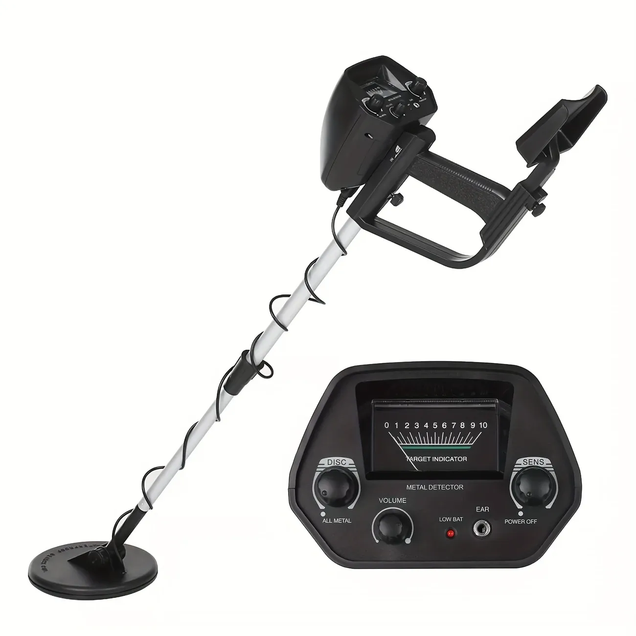 12 Inch High-Sensitivity Coil Golden Digger Deep Search Metal Detector - Adjustable Sensitivity, Advanced LCD Display, Accurate Treasure Hunter for Beginners And Professionals - Suitable for Finding Lost Jewelry And Coins, Beach Treasure Finder Handheld Underground Metal Detector