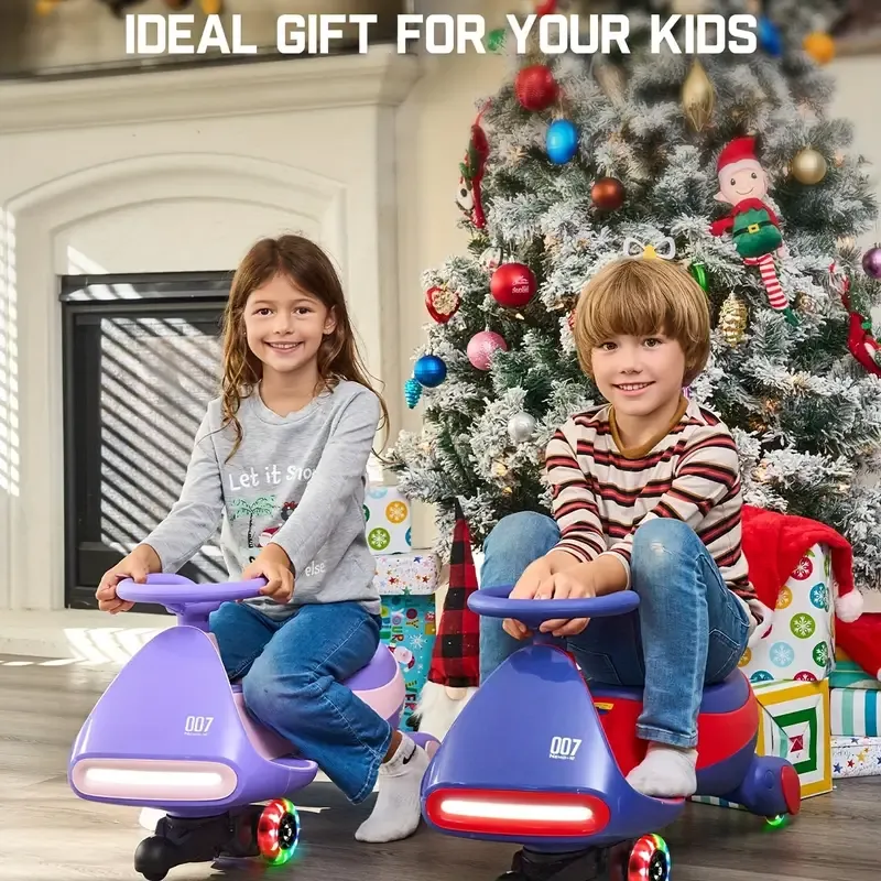 Easter Gifts Electric 2 in 1 Electric Wiggle Car with Pedal, Rechargeable Battery, 6V  2 Speed Ride on Toy, Anti-Rollover, Flashing Wheels | for Ages 3 And Up, 150 Lbs, Pink, Easter Gifts for Kids