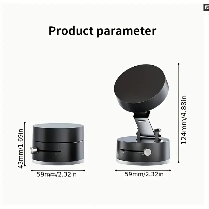 360° Rotatable Magnetic Mobile Phone Holder, Vacuum Magnetic Suction Cup Folding Rotating Bracket, Foldable And Adjustable Multi-functional Vacuum Suction Cup Bracket, With Double-sided Magnetic Design, Suitable For Various Environments.