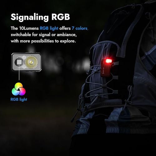 G5 Rechargeable EDC Flashlight, Powerful RGB Flashights, 400 Lumens Portable Flat Mini Flashlights, IP68 Waterproof Multi-Mode Magnetic Small Keychain Flashlight for Camping, Emergency