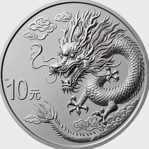 Chinese Dragon Silver Commemorative Coin