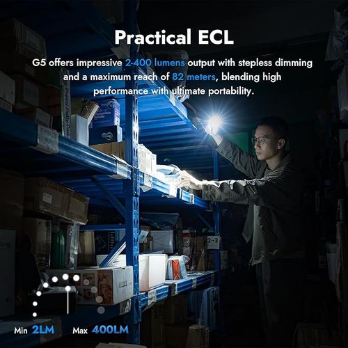G5 Rechargeable EDC Flashlight, Powerful RGB Flashights, 400 Lumens Portable Flat Mini Flashlights, IP68 Waterproof Multi-Mode Magnetic Small Keychain Flashlight for Camping, Emergency