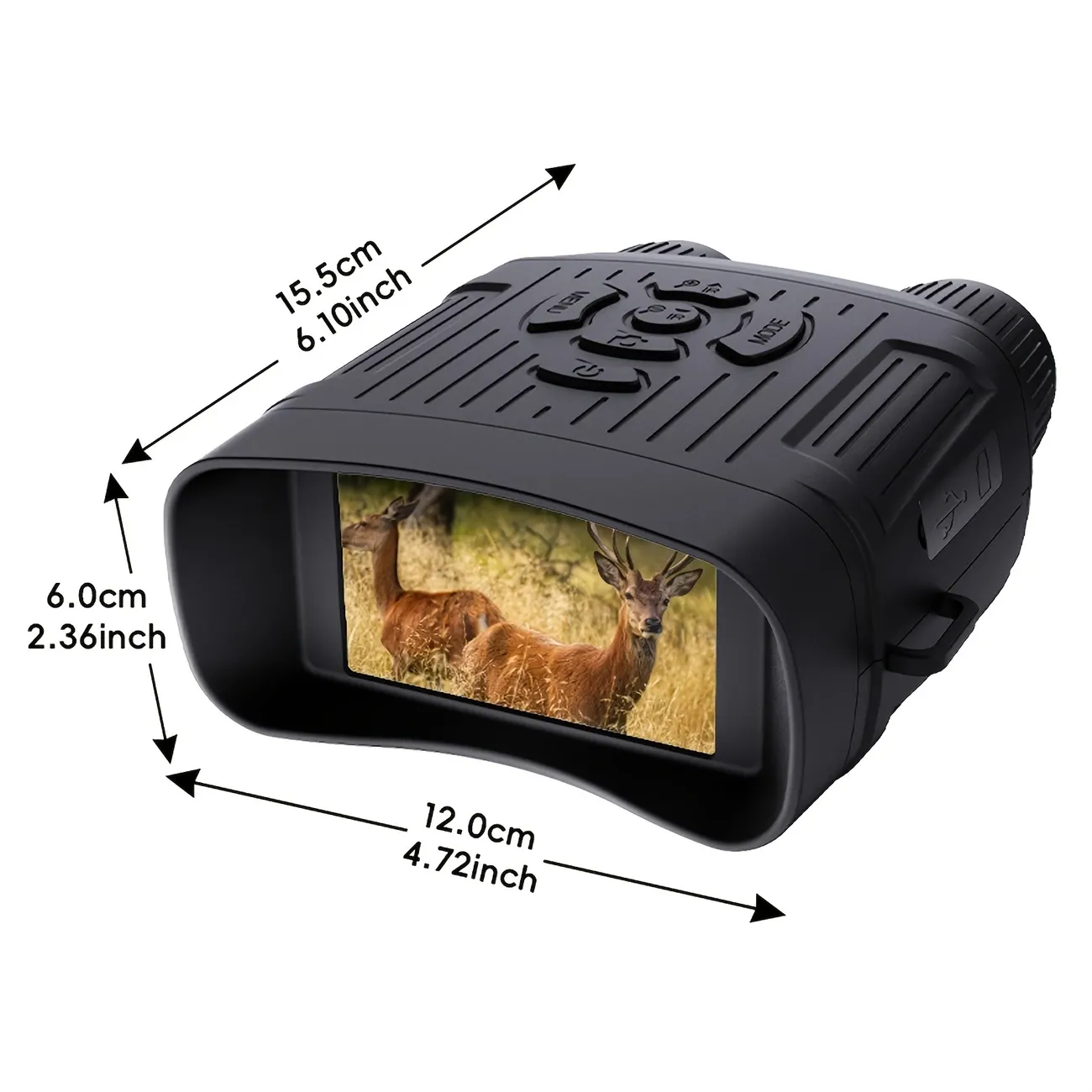 2.7K High-Resolution Night Vision Goggles - 3.0-inch Large Screen, 5X Digital Zoom, Infrared Night Vision, 32G Memory Card for Saving Photos and Videos - Ideal for Camping, Hunting, Safety, and Surveillance