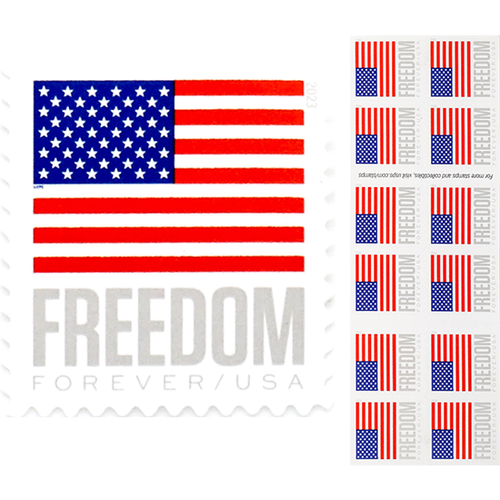 200 Pieces 2023 US Flag Forever Stamps Book