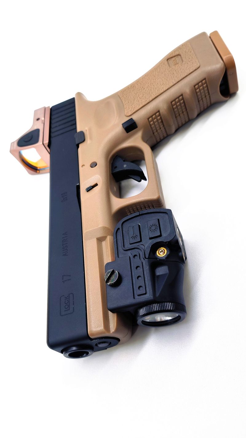 Mini Magnetic Suction Charging Red Green High Lumen Laser Sight Tactical Integrated Bottom Mounted Laser Flashlight