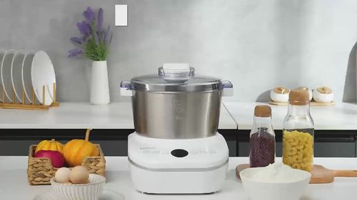 Home electric dough kneading machine with built-in fermentation function, multifunctional automatic bread and pizza dough machine, food-grade 304 stainless steel mixing bowl, intelligent microcomputer timing control