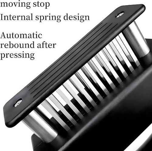 Buy One Get One Free - 8 Pieces Stainless Steel Meat Tenderizer - Instant Tenderizing, Dishwasher Safe, with Safety Storage Cover