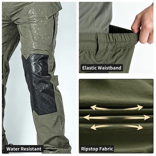 Rip-resistant military camouflage tactical combat pants, also work as motorcycle riding pants, suitable for outdoor camping and hiking activities, free shipping and cash on delivery