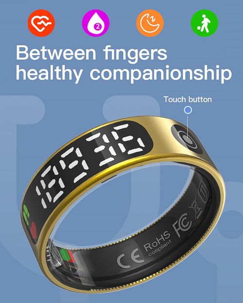 Touch Display Smart Ring, Heart Rate Pedometer Sleep Tracker Ring, Remote Control Smart Wearable Ring for Daily Fitness, Step Counting, Sleep Monitoring, Mobile Phone Control, COD Free Shipping, Pay on Delivery