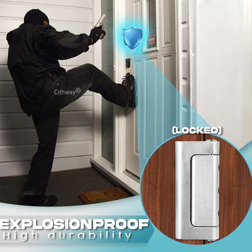 Door reinforcement lock with safety door