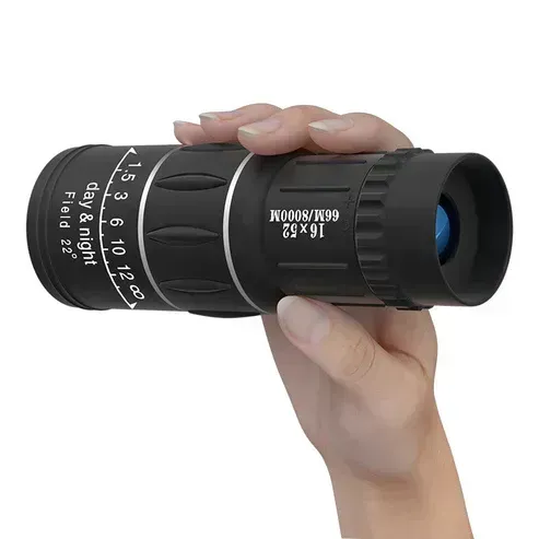 Portable monocular telescope with high magnification