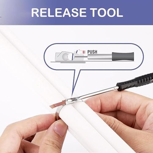 Stainless steel fastening strap tool | Four times stronger than plastic | Includes 150 fastening straps