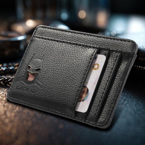 🔥HOT SALE🔥 COD！Batman ID Card Holder, Men's Wallet, Card Holder, Multi-Slot Card Case, Character-Themed Cutout Design, Best-Selling 3-Slot Model