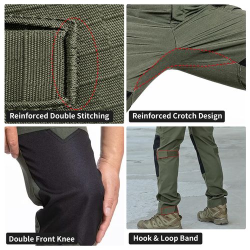 Rip-resistant military camouflage tactical combat pants, also work as motorcycle riding pants, suitable for outdoor camping and hiking activities, free shipping and cash on delivery