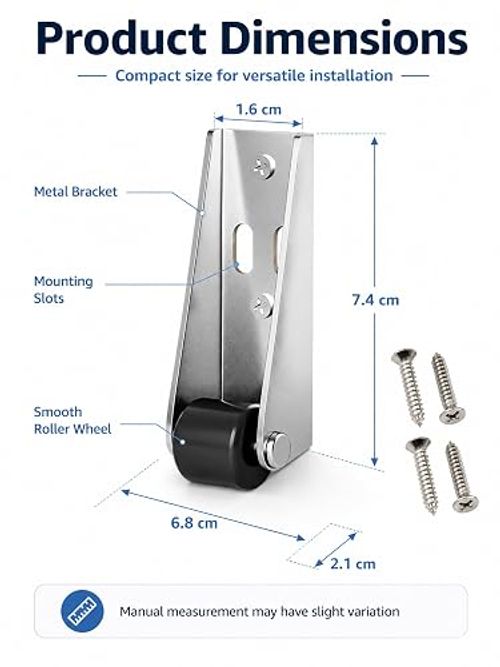Car Door Long Bracket Rotating Casters (Set of 4)