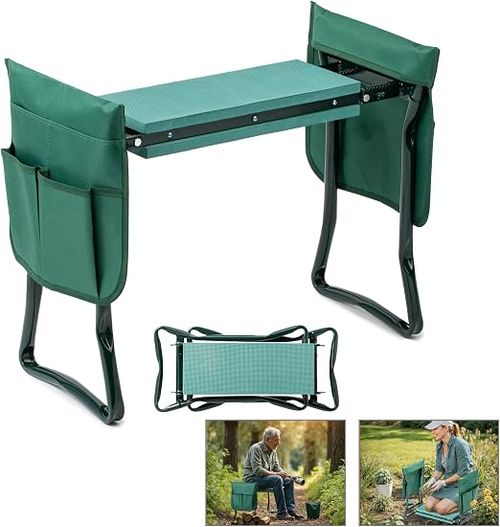 Foldable Gardening Stool for Sitting and Kneeling