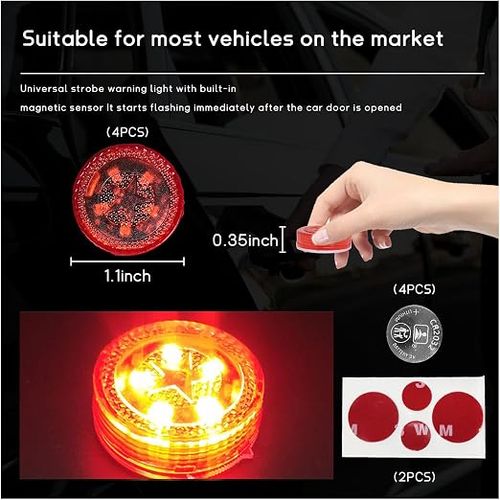 Universal LED car door warning light