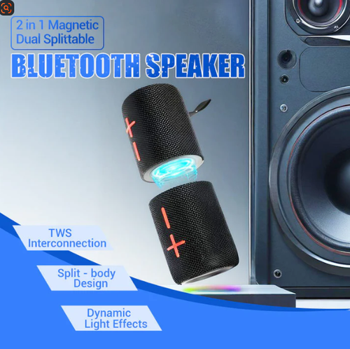 Two-in-one magnetic suction dual detachable Bluetooth speaker