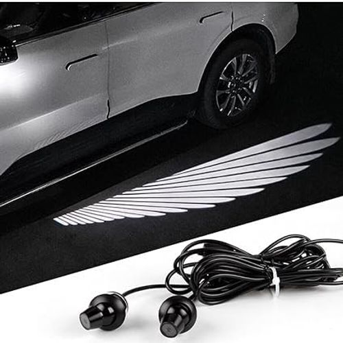 2 pieces angel wings LED car door projector light, universal car welcome floor light for all vehicles, pay on delivery and free shipping service available