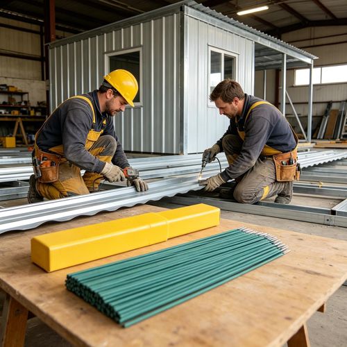 50 pieces green thin iron welding rods kit, low temperature easy melt welding electrodes with smooth welding performance, portable practical welding sticks widely used for home DIY, pipe repair and auto workshop maintenance, free shipping and cash on delivery