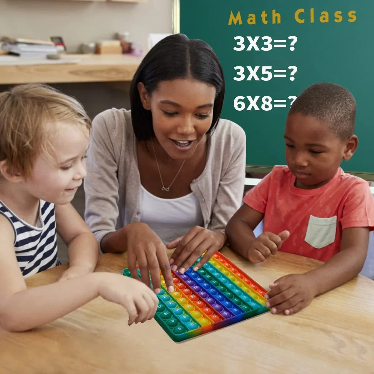 Buy 1 Get 2 Multiplication Table Pop Fidget Math Toy for Kids, Number Learning Game, Stress Relief Push Bubble Math Toy, Educational Toy for Home and School, COD Free Shipping Pay on Delivery
