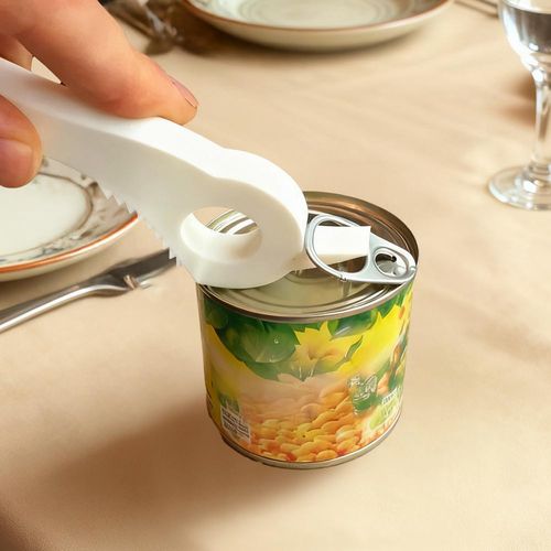 Safety grip ergonomic pull-ring can opener