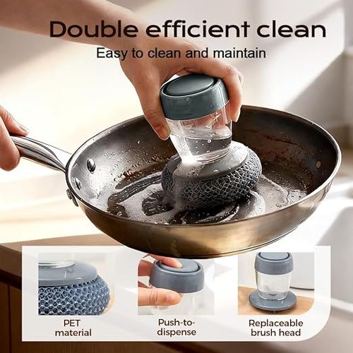 Kitchen soap liquid press-type palm brush