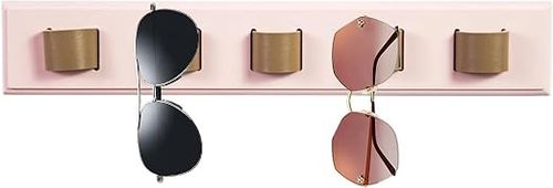 Wall-Mounted Wooden Sunglasses Storage Rack