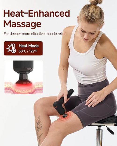 Portable Impact Massage Gun with Extended Handle