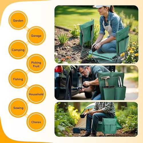 Foldable Gardening Stool for Sitting and Kneeling