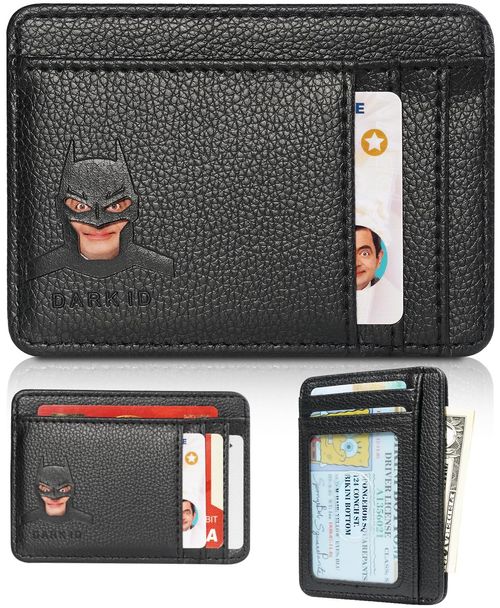 🔥HOT SALE🔥 COD！Batman ID Card Holder, Men's Wallet, Card Holder, Multi-Slot Card Case, Character-Themed Cutout Design, Best-Selling 3-Slot Model
