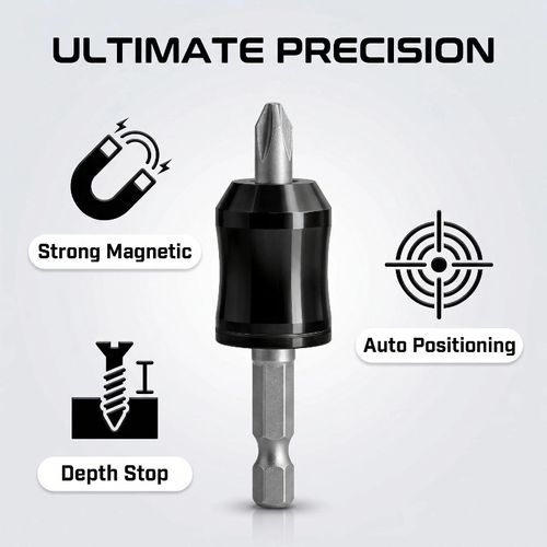 Buy 1 Get 3 aluminium alloy magnetic bit holder with demagnetizer function, sturdy and practical. Matches screwdriver bits, perfect for equipment repair, furniture assembly and home workshop use, free shipping and cash on delivery