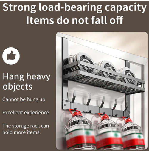 Door hook with storage basket