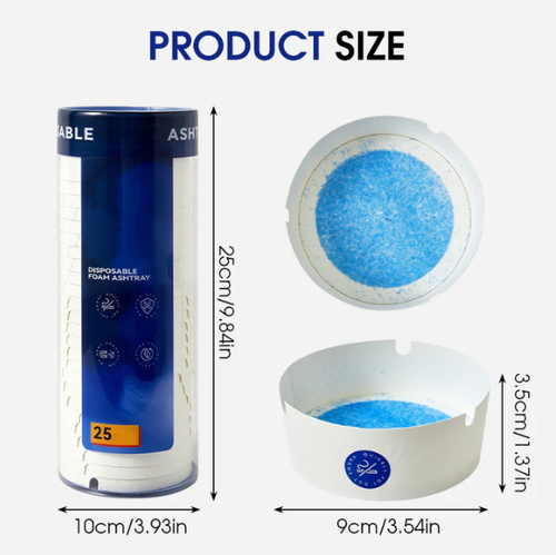 Disposable Ashtray with Ash Absorbing Gel