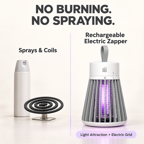 Portable USB Electric Mosquito Killer Lamp, UV Light Insect Zapper, Quiet Bug Trap for Home Bedroom Indoor Use