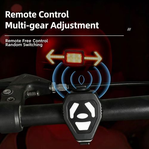 Rechargeable helmet rear light, wireless remote control turn signal lamp, bright safety taillight, durable and portable, ideal for mountain bike riding, night cycling warning light, free shipping and cash on delivery