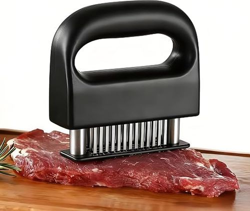 Buy One Get One Free - 8 Pieces Stainless Steel Meat Tenderizer - Instant Tenderizing, Dishwasher Safe, with Safety Storage Cover