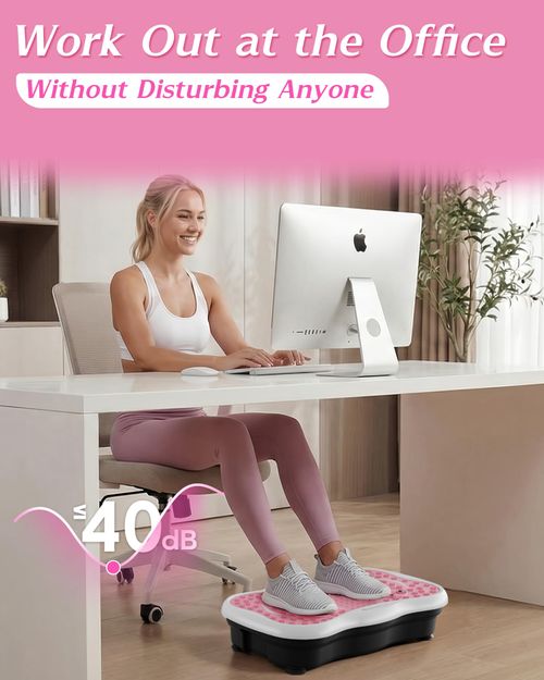 180 speed vibrating fitness platform with 300 lb load capacity, built in Bluetooth and resistance bands, for lymphatic drainage, full body workouts and daily use for men and women, free shipping and cash on delivery