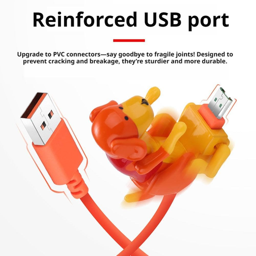 Funny Dog Fast Charger Cable, Humping Dog USB Charging Cable, Portable Stray Dog Toy Phone Charging Cable for iOS and Type-C Phones, White Color, COD Free Shipping, Pay on Delivery