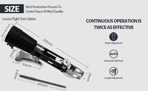 Drill automatic chain nail gun adapter