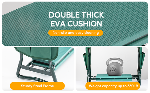 Foldable Gardening Stool for Sitting and Kneeling