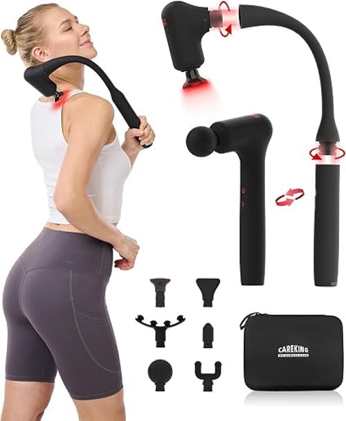 Portable Impact Massage Gun with Extended Handle