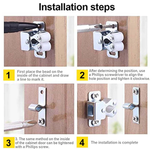 🎉 Classic Stainless Steel Cabinet Snap Buttons – Smooth opening with a press, easy installation, and durable (20-pack) 🔩📦