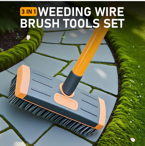 3-in-1 Weeding Steel Wire Brush Tool Set