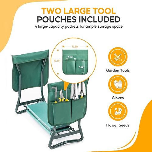 Foldable Gardening Stool for Sitting and Kneeling