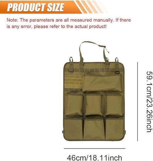 Car seat back storage bag with 8 pockets
