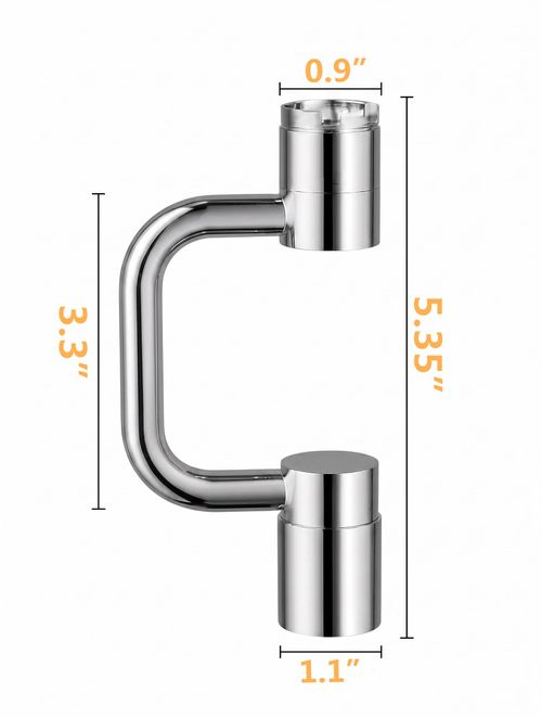 5D U-Shaped Rotating Faucet Extender, Universal Sink Aerator with Multi-Angle Mechanical Arm for Kitchen and Bathroom Washing, Anti-Splash Metal Faucet Nozzle, Free Shipping COD and Pay on Delivery