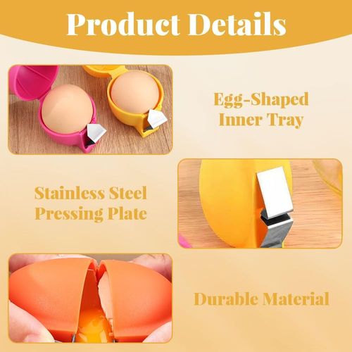 Buy 1 Get 5 durable handheld egg cracker, easy to open eggs without mess, practical egg separator tool for baking, scrambled eggs and omelets, essential kitchen gadget, free shipping and cash on delivery